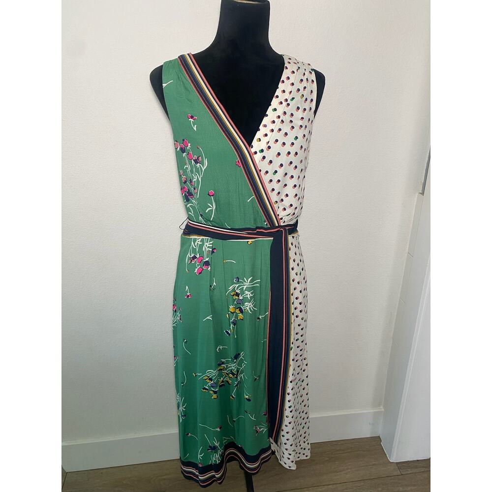 Floral Cottagecore Sundress – Sleeveless Faux Wrap– Summer Party Wedding Festive
